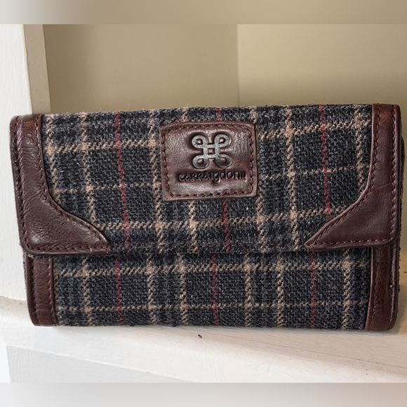 Carraig Donn Bags Carraig Donn Wool Leather Trimmed Trifold Wallet